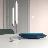 IKEA SILVERPÄRON (ИКЕА СИЛВЕРПЭРОН) — Подсвечник для 2 свечей, серебристый, 20 см — фото 3