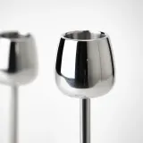 IKEA SILVERPÄRON (ИКЕА СИЛВЕРПЭРОН) — Подсвечник для 2 свечей, серебристый, 20 см — фото 4