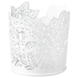 IKEA SAMVERKA (ИКЕА САМВЕРКА) — Подставка для чайных ламп, белая, 8 см — фото 1