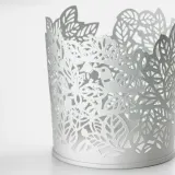 IKEA SAMVERKA (ИКЕА САМВЕРКА) — Подставка для чайных ламп, белая, 8 см — фото 2