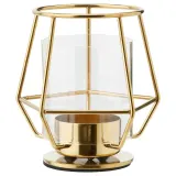 IKEA PÄRLBAND (ИКЕА ПЭРЛБАНД) — Подставка для чайных ламп золотого цвета, 10 см — фото 1