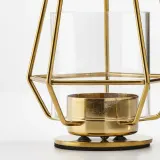 IKEA PÄRLBAND (ИКЕА ПЭРЛБАНД) — Подставка для чайных ламп золотого цвета, 10 см — фото 2