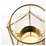 IKEA PÄRLBAND (ИКЕА ПЭРЛБАНД) — Подставка для чайных ламп золотого цвета, 10 см — фото 3
