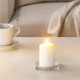 IKEA LÄTTNAD (ИКЕА ЛЭТТНАД) — Свеча без аромата, натуральная, 10 см — фото 4