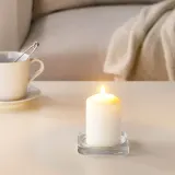 IKEA LÄTTNAD (ИКЕА ЛЭТТНАД) — Свеча без аромата, натуральная, 10 см — фото 2