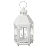 IKEA KRINGSYNT (ИКЕА КРИНГСЙНТ) — Фонарь для внутреннего/наружного освещения, белый, 21 см — фото 1