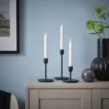 IKEA JUBLA (ИКЕА ЙУБЛА) — Свеча без аромата для канделябра, белая, 19 см — фото 6