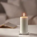 IKEA JUBLA (ИКЕА ЙУБЛА) — Свеча блочная без ароматизатора, белая, 14 см — фото 2