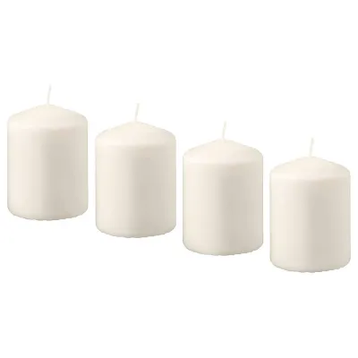 IKEA HEMSJÖ (ИКЕА ХЕМШО) — Свеча без аромата, натуральная, 8 см