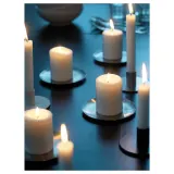 IKEA HEMSJÖ (ИКЕА ХЕМШО) — Свеча без аромата, натуральная, 8 см — фото 3