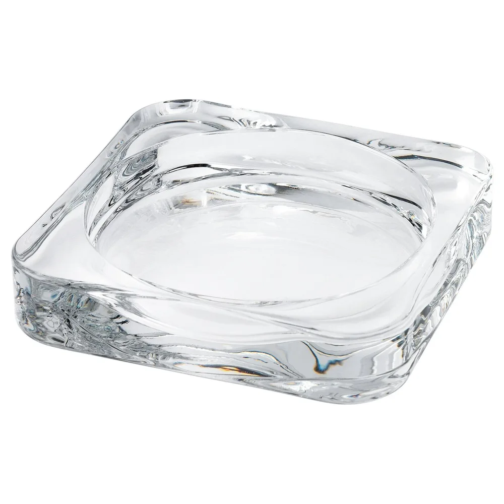 IKEA GLASIG (ИКЕА ГЛАСИГ) — Подсвечник, прозрачное стекло, 10x10 см