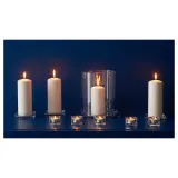 IKEA GLASIG (ИКЕА ГЛАСИГ) — Подсвечник, прозрачное стекло, 10x10 см — фото 4