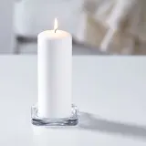 IKEA GLASIG (ИКЕА ГЛАСИГ) — Подсвечник, прозрачное стекло, 10x10 см — фото 6