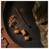 IKEA GLANSLIND (ИКЕА ГЛАНСЛИНД) — Свеча ароматическая стеклянная с покр/2 кн, дымчатая ваниль/светло-бежевый, 70 ч. — фото 2