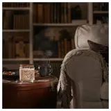 IKEA GLANSLIND (ИКЕА ГЛАНСЛИНД) — Свеча ароматическая стеклянная с покр/2 кн, дымчатая ваниль/светло-бежевый, 70 ч. — фото 7