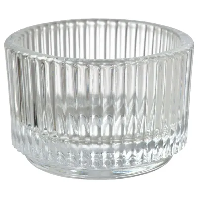 IKEA FINSMAK (ИКЕА ФИНСМАК) — Подставка для чайных ламп, прозрачное стекло, 3,5 см