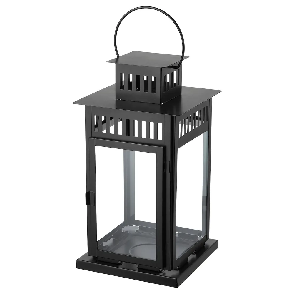 IKEA BORRBY (ИКЕА БОРРБЙ) — Фонарь, внутренний/наружный черный, 44 см