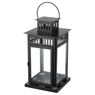 IKEA BORRBY (ИКЕА БОРРБЙ) — Фонарь, внутренний/наружный черный, 44 см