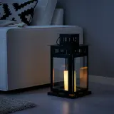IKEA BORRBY (ИКЕА БОРРБЙ) — Фонарь, внутренний/наружный черный, 44 см — фото 2