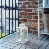 IKEA BORRBY (ИКЕА БОРРБЙ) — Фонарь, внутренний/наружный белый, 28 см — фото 6