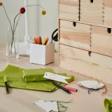 IKEA FÖNSTERFIKUS (ИКЕА ФОНСТЕРФИКУС) — Подвеска с ниткой, 9 шт, белый — фото 6