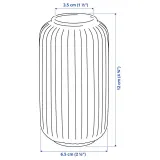 IKEA STILREN (ИКЕА СТИЛРЕН) — Ваза, белая, 12 см — фото 6