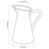 IKEA SOCKERÄRT (ИКЕА СОКЕРЭРТ) — Ваза/кувшин, белый, 22 см — фото 8