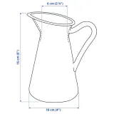 IKEA SOCKERÄRT (ИКЕА СОКЕРЭРТ) — Ваза/кувшин, белый, 16 см — фото 7