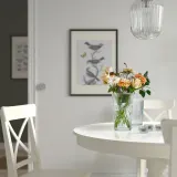 IKEA SMÄLLSPIREA (ИКЕА СМЭЛЛСПИРЕА) — Ваза, прозрачное стекло с узором, 22 см — фото 3
