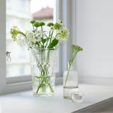IKEA SMÄLLSPIREA (ИКЕА СМЭЛЛСПИРЕА) — Ваза, прозрачное стекло с узором, 22 см — фото 4