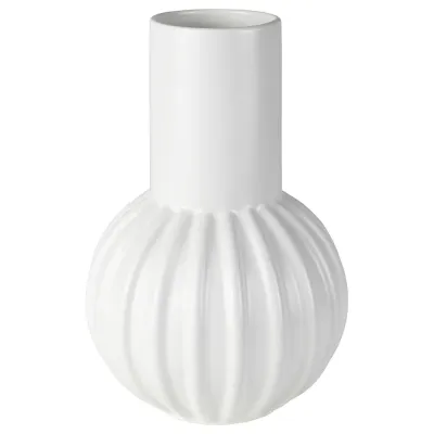 IKEA SKOGSTUNDRA (ИКЕА СКОГСТУНДРА) — Ваза, белая, 27 см