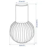 IKEA SKOGSTUNDRA (ИКЕА СКОГСТУНДРА) — Ваза, белая, 27 см — фото 5