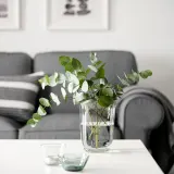 IKEA POMP (ИКЕА ПОМП) — Ваза/фонарь, прозрачное стекло, 18 см — фото 5
