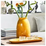 IKEA KOPPARBJÖRK (ИКЕА КОППАРБЙОРК) — Ваза, ярко-желтая, 21 см — фото 4