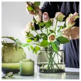 IKEA KONSTFULL (ИКЕА КОНСТФУЛЛ) — Ваза, зелено-коричневая, 16 см — фото 2