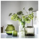 IKEA KONSTFULL (ИКЕА КОНСТФУЛЛ) — Ваза, зелено-коричневая, 16 см — фото 5