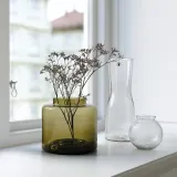 IKEA KONSTFULL (ИКЕА КОНСТФУЛЛ) — Ваза, зелено-коричневая, 16 см — фото 7