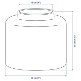 IKEA KONSTFULL (ИКЕА КОНСТФУЛЛ) — Ваза, зелено-коричневая, 16 см — фото 8