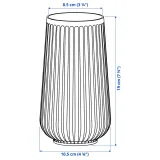 IKEA GRADVIS (ИКЕА ГРАДВИС) — Ваза, серая, 19 см — фото 4