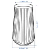 IKEA GRADVIS (ИКЕА ГРАДВИС) — Ваза, серая, 19 см — фото 3
