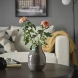 IKEA GRADVIS (ИКЕА ГРАДВИС) — Ваза, темно-серый, 21 см — фото 2