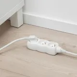 IKEA KOPPLA (ИКЕА КОППЛА) — Удлинительный кабель, 3 гнезда, заземленный/белый, 1,5 м — фото 2