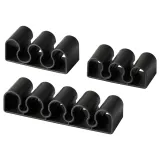 IKEA KALKSTUFF (ИКЕА КАЛКСТУФФ) — Держатель кабеля, 3 шт, темно-серый — фото 1