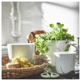 IKEA SOJABÖNA (ИКЕА СОЙАБОНА) — Кашпо, белая, 15 см — фото 5