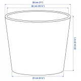 IKEA SOJABÖNA (ИКЕА СОЙАБОНА) — Кашпо, белая, 24 см — фото 7