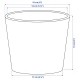 IKEA SOJABÖNA (ИКЕА СОЙАБОНА) — Кашпо, белая, 12 см — фото 8