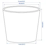 IKEA SOJABÖNA (ИКЕА СОЙАБОНА) — Кашпо, белая, 9 см — фото 6