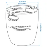 IKEA RÅGKORN (ИКЕА РОГКОРН) — Крышка для цветочного горшка, крытый/открытый, темно-серый/бежевый, 24 см — фото 7