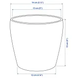 IKEA PERSILLADE (ИКЕА ПЕРСИЛЛАДЕ) — Кашпо, темно-серая, 12 см — фото 6