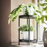 IKEA OLIVBLAD (ИКЕА ОЛИВБЛАД) — Подставка для цветочного горшка, внутренняя/наружная, черная, 35 см — фото 2